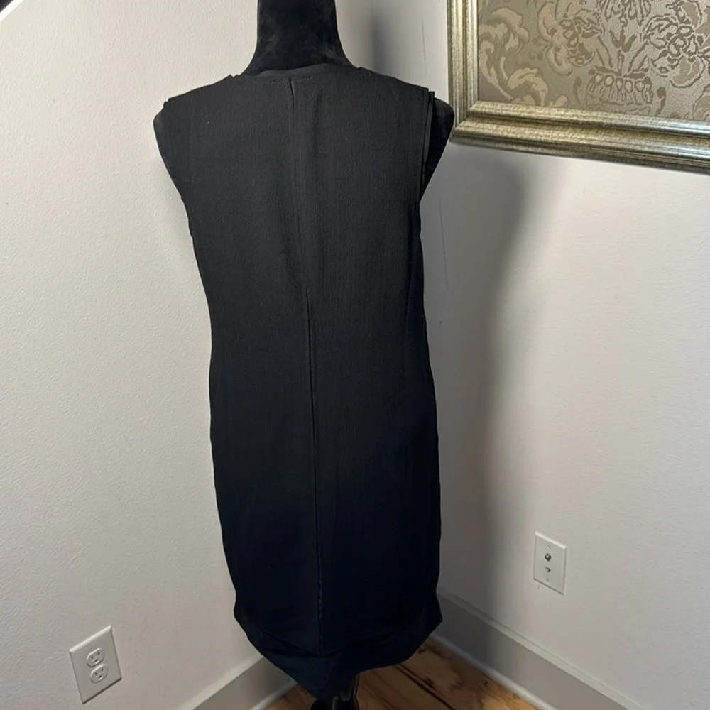 CARMEN Carmen Marc Valvo little black‎ dress sleeveless shift dress Sz S